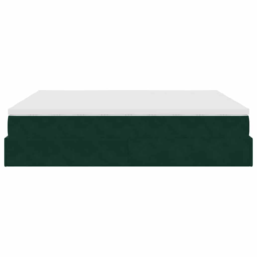Struttura Letto Pouf con Materassi 180x200 cm Velluto
