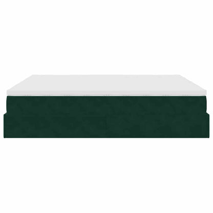 Struttura Letto Pouf con Materassi 180x200 cm Velluto