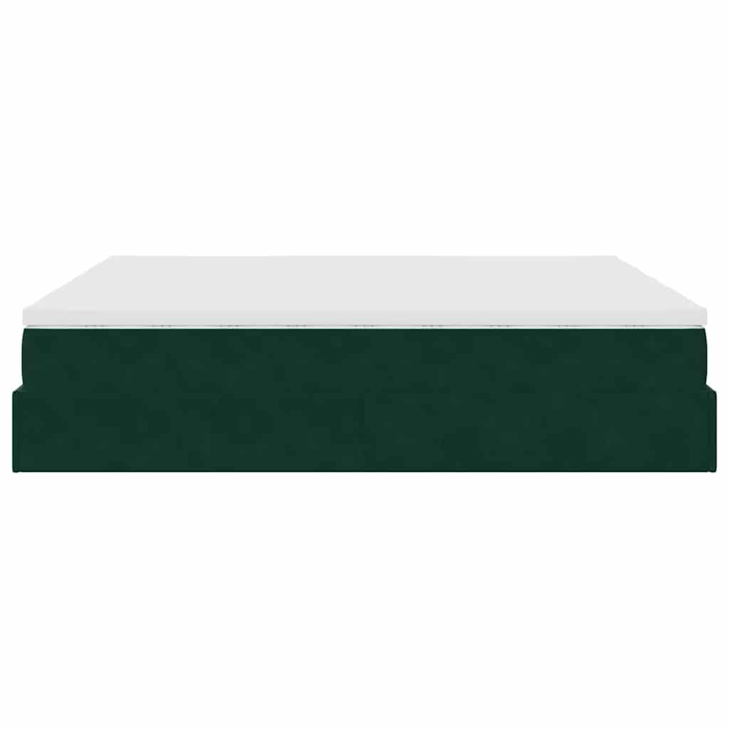Struttura Letto Pouf con Materassi 200x200 cm Velluto