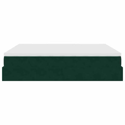 Struttura Letto Pouf con Materassi 200x200 cm Velluto