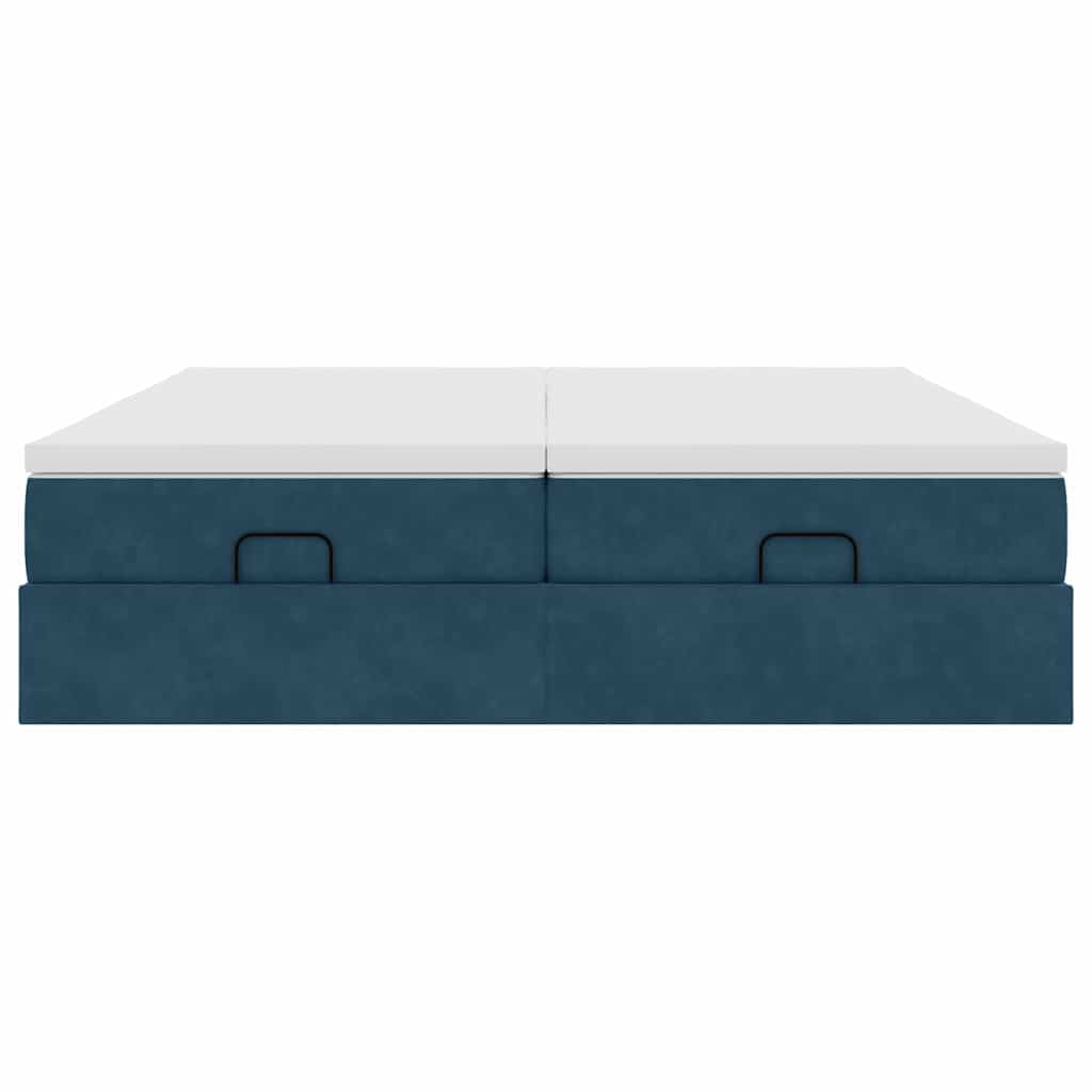 Struttura Letto Pouf con Materassi 200x200 cm Velluto | homemem39