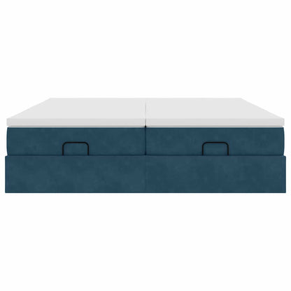 Struttura Letto Pouf con Materassi 200x200 cm Velluto | homemem39