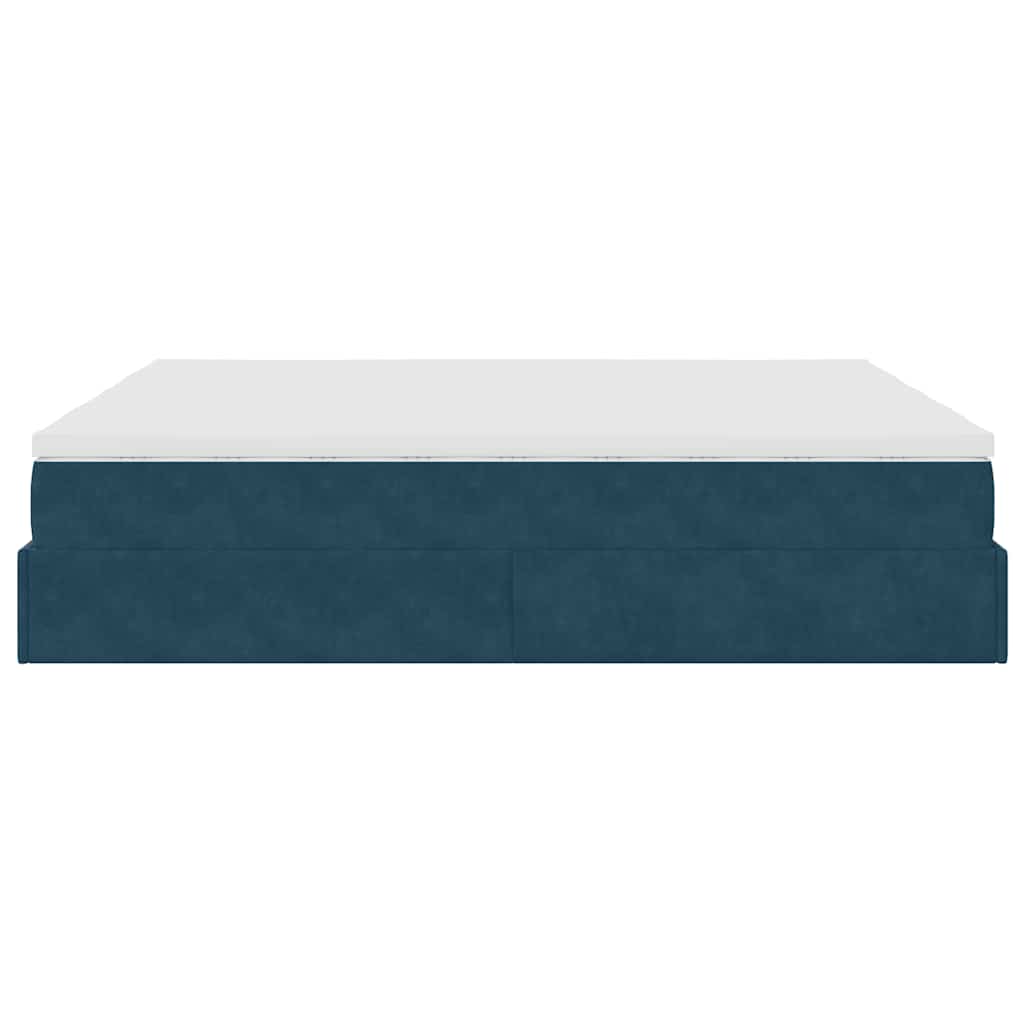 Struttura Letto Pouf con Materassi 200x200 cm Velluto | homemem39