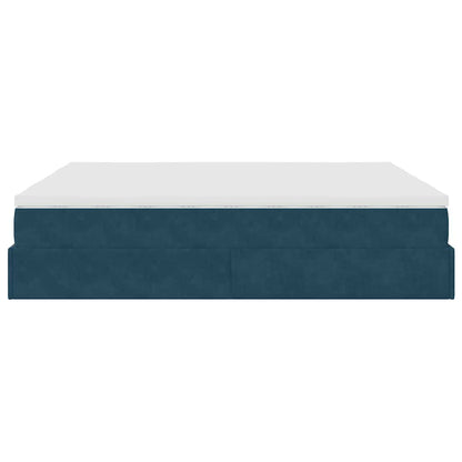 Struttura Letto Pouf con Materassi 200x200 cm Velluto | homemem39