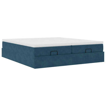 Struttura Letto Pouf con Materassi 200x200 cm Velluto | homemem39