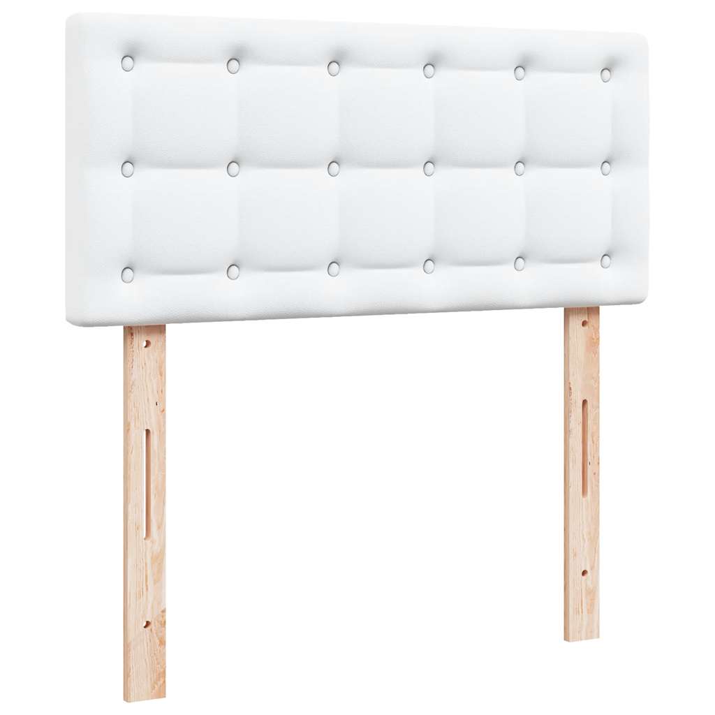Letto Pouf con Materasso Bianco 90x190 cm Similpelle | homemem39