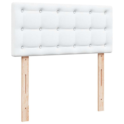 Letto Pouf con Materasso Bianco 90x190 cm Similpelle | homemem39