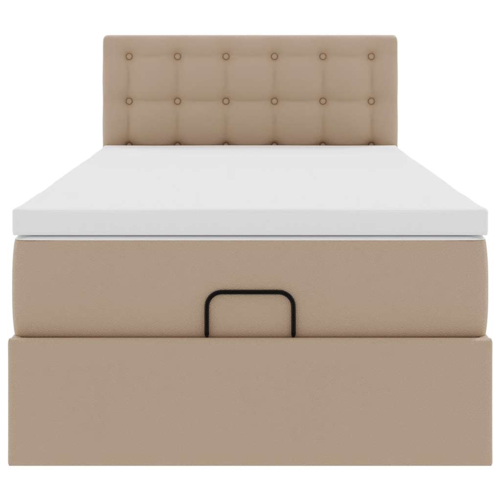 Letto Pouf con Materasso Cappucino 100x200 cm Similpelle | homemem39