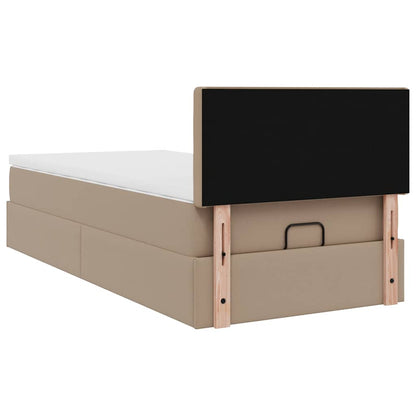 Letto Pouf con Materasso Cappucino 100x200 cm Similpelle | homemem39