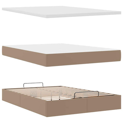 Struttura Letto Pouf con Materasso 140x190 cm Similpelle