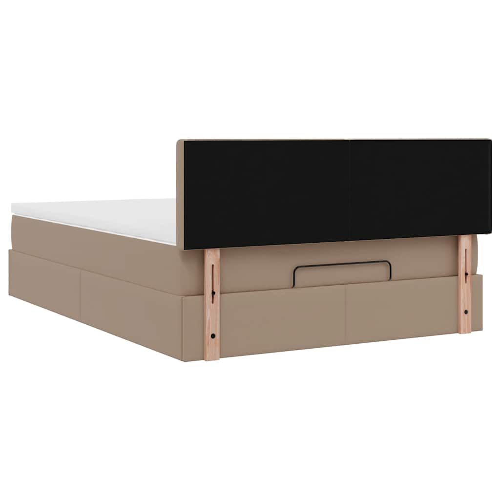 Struttura Letto Pouf con Materasso 140x190 cm Similpelle
