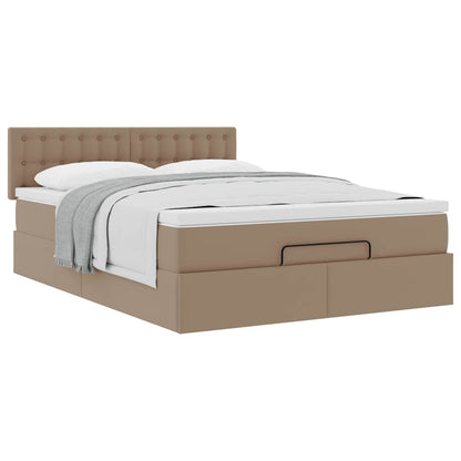 Struttura Letto Pouf con Materasso 140x200 cm Similpelle | homemem39