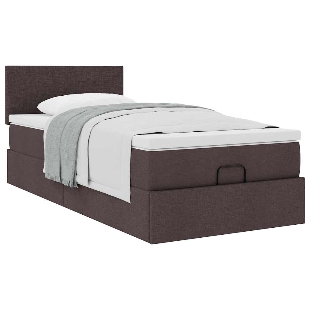 Struttura Letto Pouf con Materasso 90x190 cm in Tessuto | homemem39