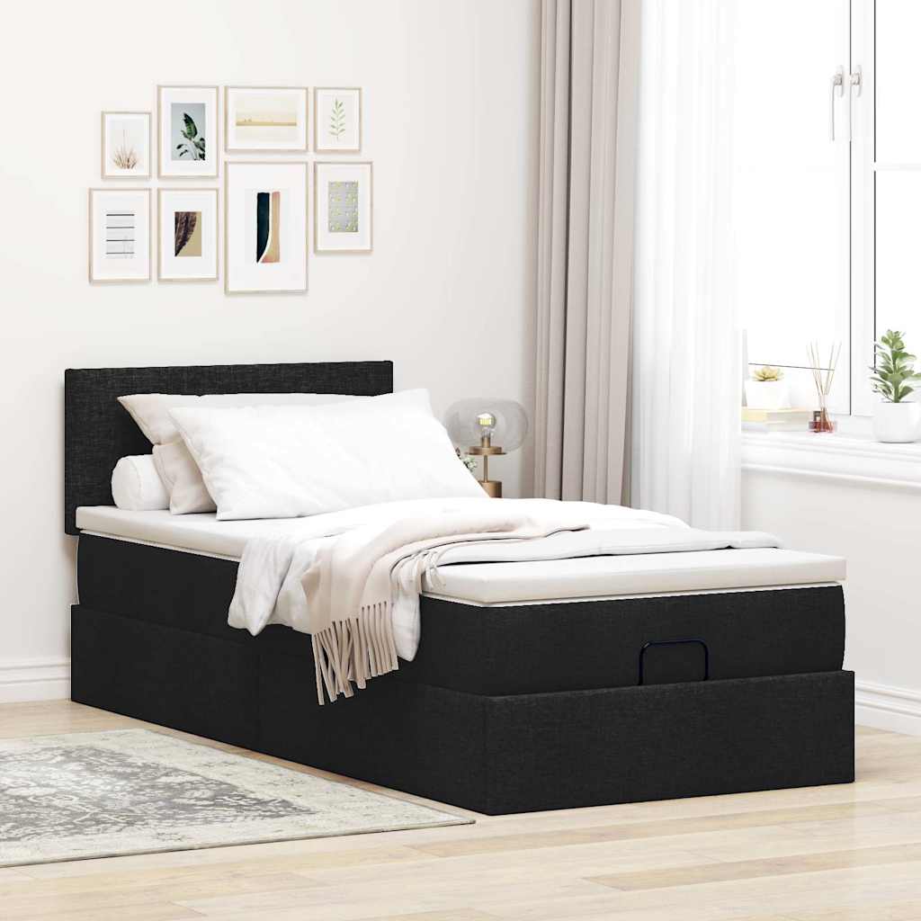 Pouf Letto con Materasso in Tessuto