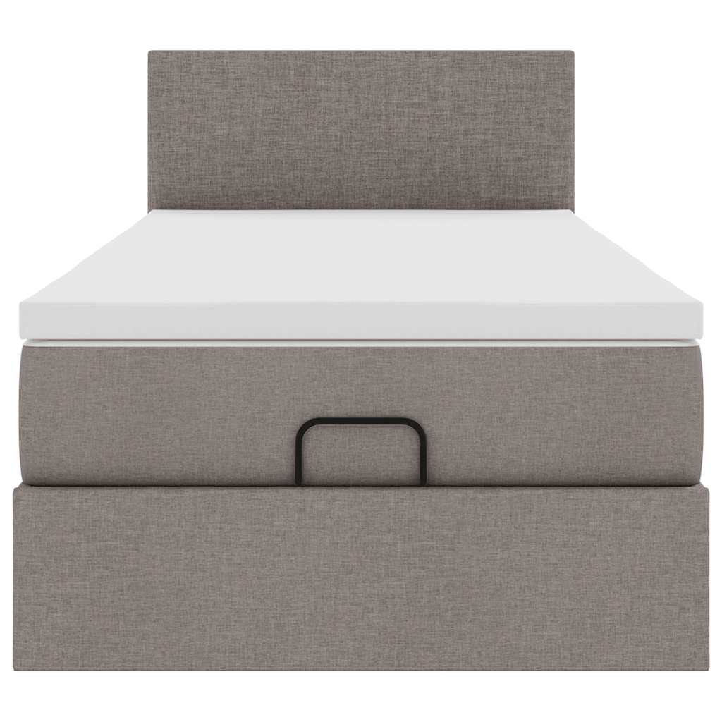 Pouf Letto con Materasso Tortora 100x200 cm in Tessuto