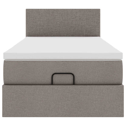 Pouf Letto con Materasso Tortora 100x200 cm in Tessuto