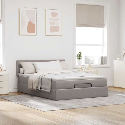 Pouf Letto con Materasso Tortora 140x190 cm in Tessuto | homemem39