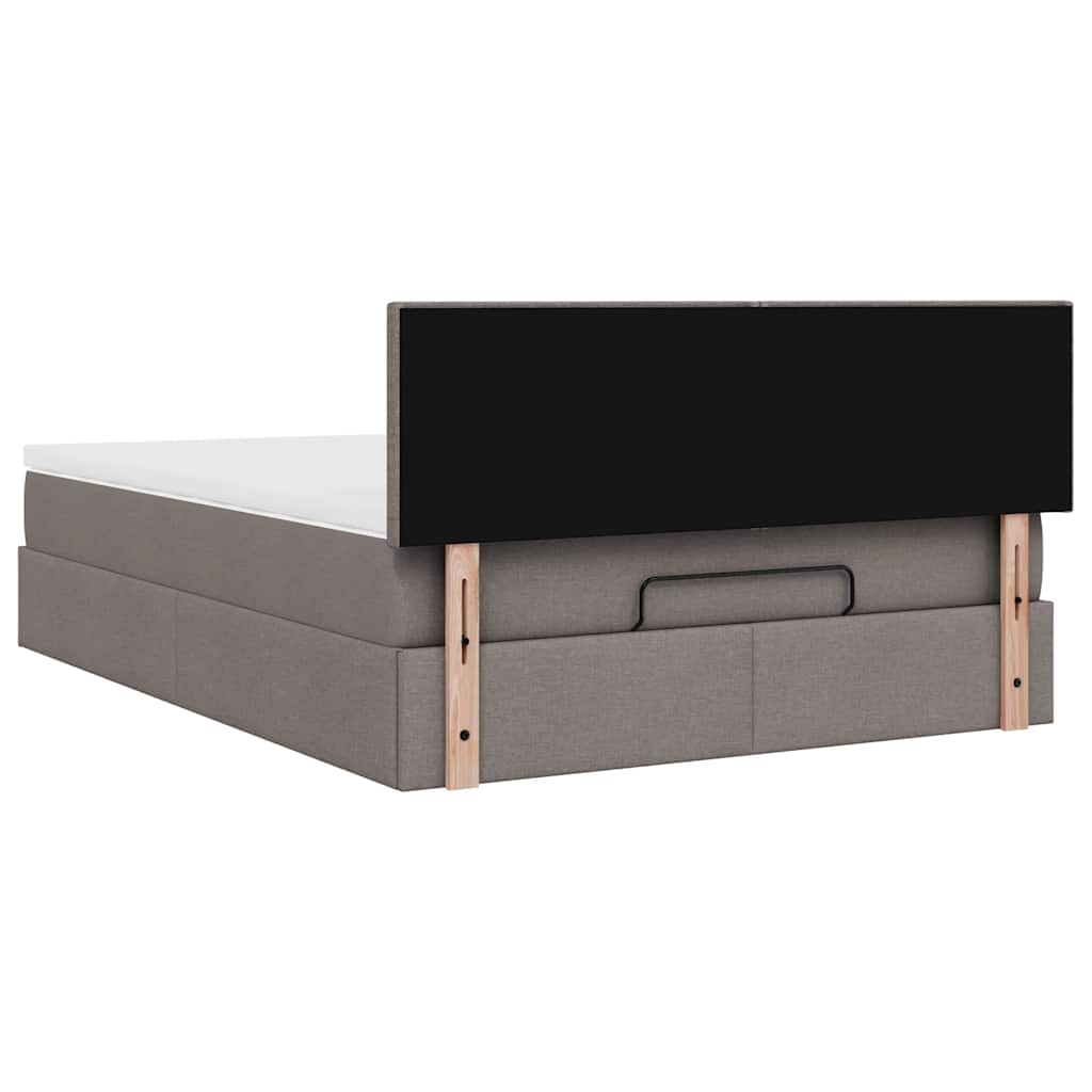 Pouf Letto con Materasso Tortora 140x190 cm in Tessuto | homemem39