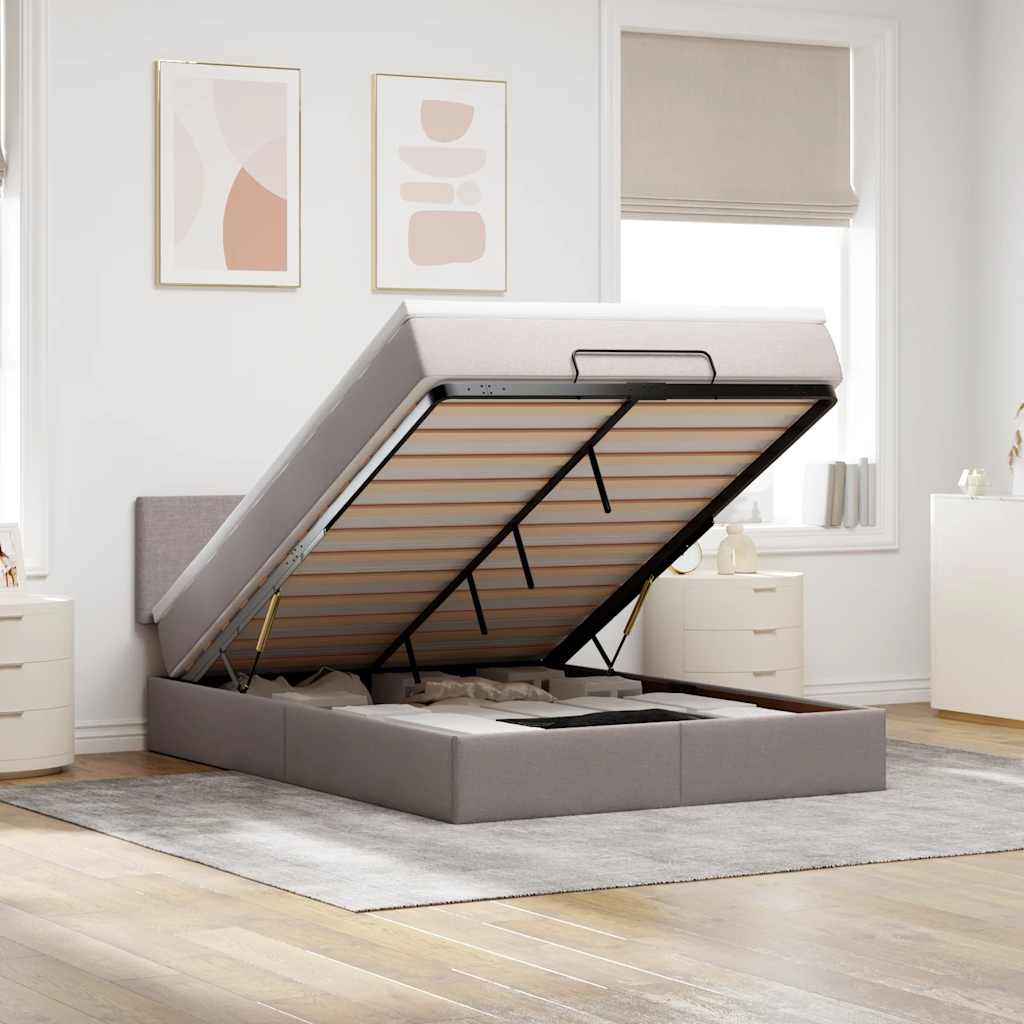 Pouf Letto con Materasso in Tessuto