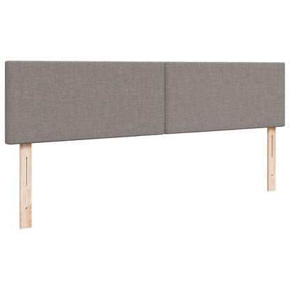 Struttura Letto Pouf con Materasso Tortora 200x200 cm Tessuto