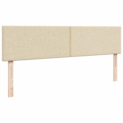 Struttura Letto Pouf con Materasso Crema 200x200cm in Tessuto
