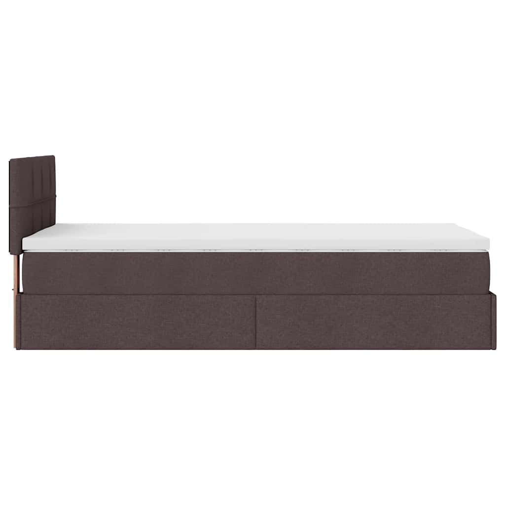 Struttura Letto Pouf con Materasso 90x190 cm in Tessuto | homemem39