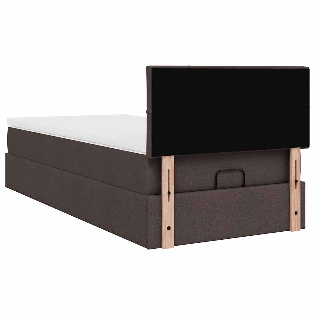 Struttura Letto Pouf con Materasso 90x190 cm in Tessuto | homemem39