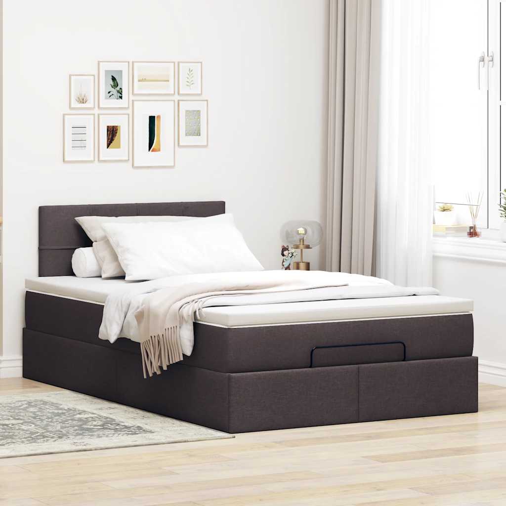 Struttura Letto Pouf con Materasso 80x200 cm in Tessuto | homemem39