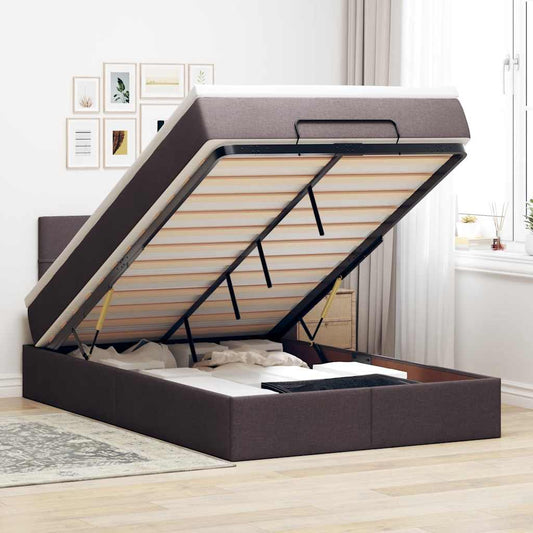 Struttura Letto Pouf con Materasso 80x200 cm in Tessuto