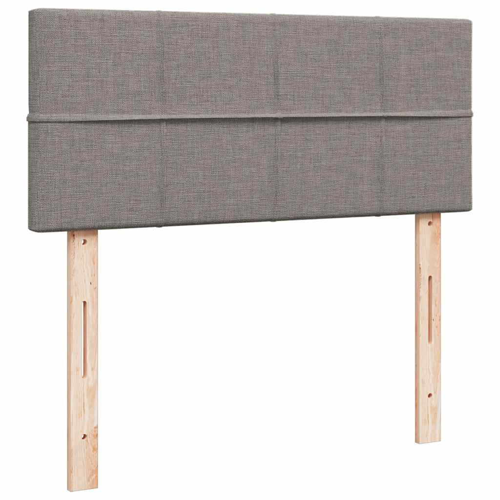 Struttura Letto Pouf con Materasso Tortora 120x190 cm Tessuto