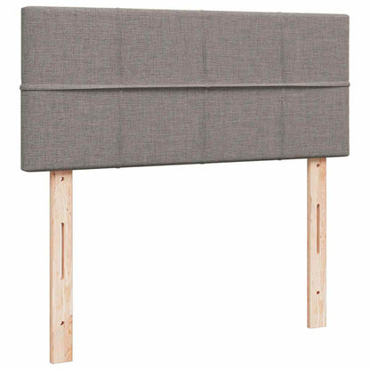 Struttura Letto Pouf con Materasso Tortora 120x190 cm Tessuto