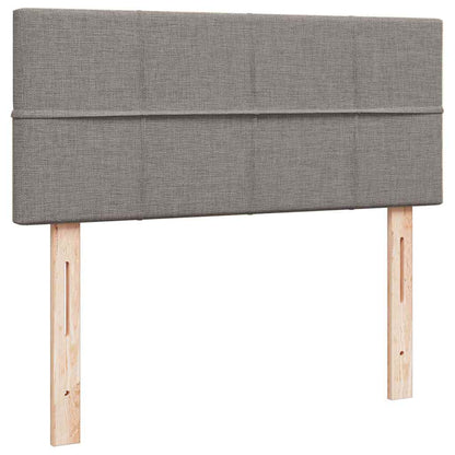 Struttura Letto Pouf con Materasso Tortora 120x190 cm Tessuto