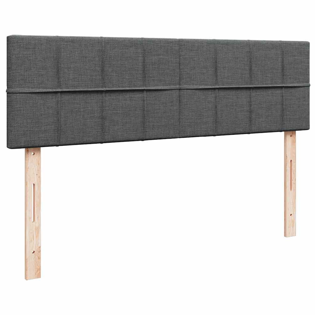 Pouf Letto con Materasso Grigio Scuro 140x190 cm in Tessuto