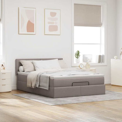 Pouf Letto con Materasso Tortora 140x190 cm in Tessuto | homemem39