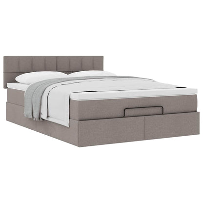 Pouf Letto con Materasso Tortora 140x190 cm in Tessuto | homemem39
