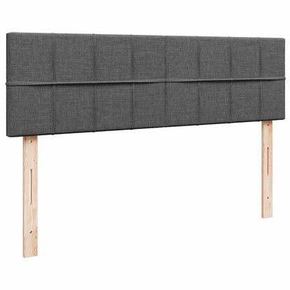 Pouf Letto con Materasso Grigio Scuro 140x200 cm in Tessuto