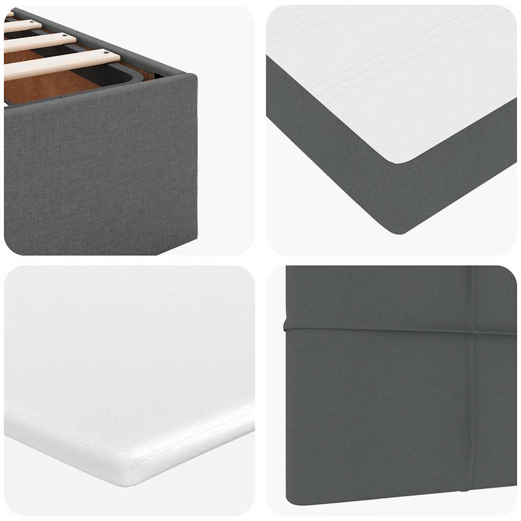 Struttura Letto Pouf con Materasso 200x200 cm in Tessuto