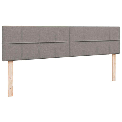 Struttura Letto Pouf con Materasso Tortora 200x200 cm Tessuto