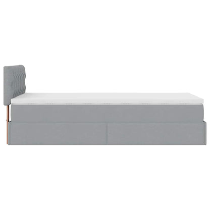 Struttura Letto Pouf con Materasso 80x200 cm in Tessuto