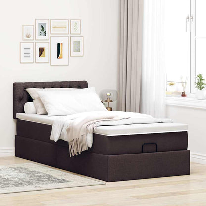 Struttura Letto Pouf con Materasso 90x190 cm in Tessuto | homemem39