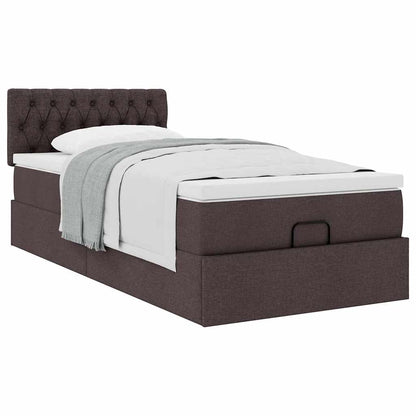 Struttura Letto Pouf con Materasso 90x190 cm in Tessuto | homemem39