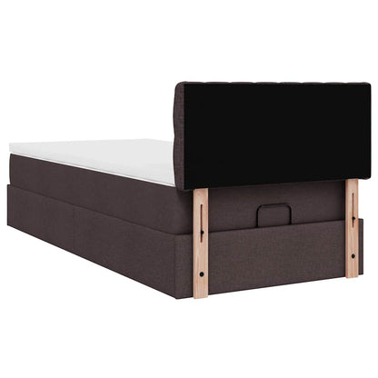 Struttura Letto Pouf con Materasso 90x190 cm in Tessuto | homemem39