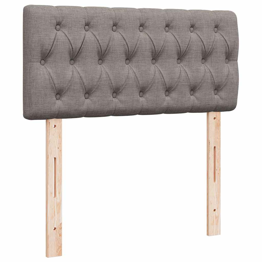 Struttura Letto Pouf con Materasso Tortora 90x190 cm in Tessuto