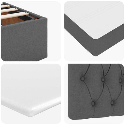 Struttura Letto Pouf con Materasso 100x200 cm in Tessuto
