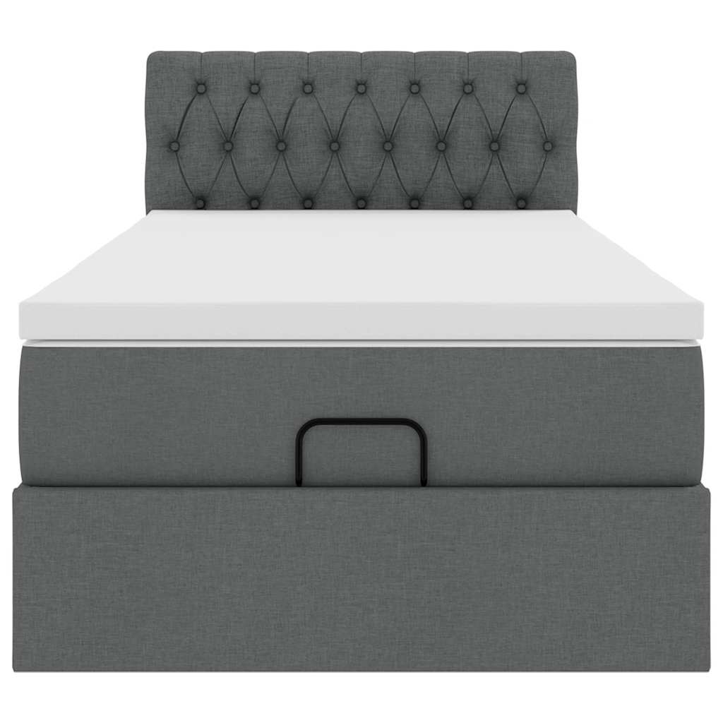 Struttura Letto Pouf con Materasso 100x200 cm in Tessuto - homemem39