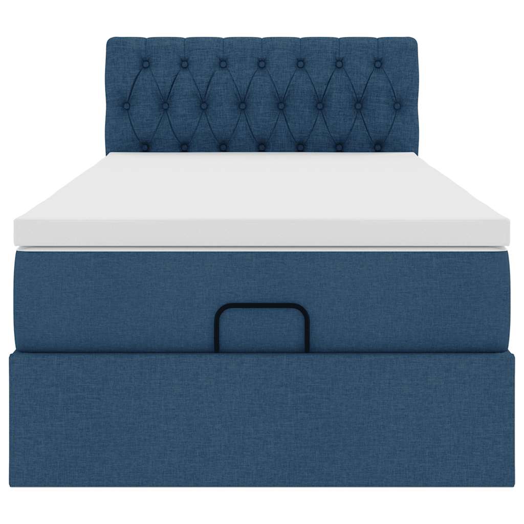 Pouf Letto con Materasso Blu 100x200 cm in Tessuto | homemem39