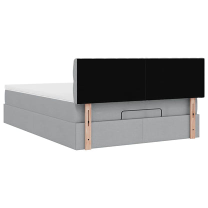 Struttura Letto Pouf con Materasso 140x200 cm in Tessuto