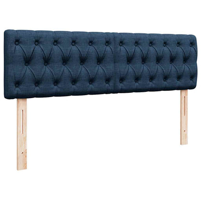 Struttura Letto Pouf con Materasso Blu 140x200cm in Tessuto