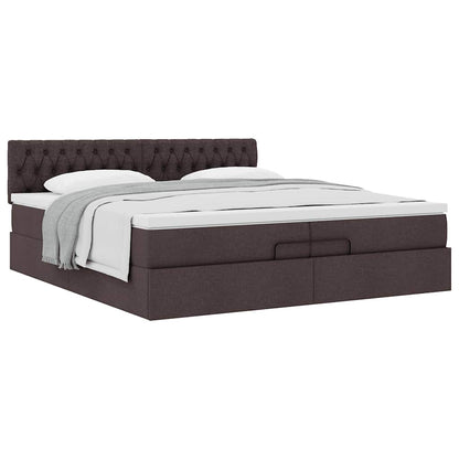 Struttura Letto Pouf con Materasso 200x200 cm in Tessuto | homemem39
