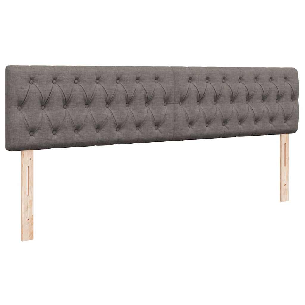 Struttura Letto Pouf con Materasso Tortora 200x200 cm Tessuto | homemem39